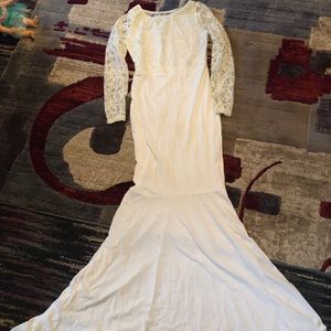 Beautiful sexy long white dress